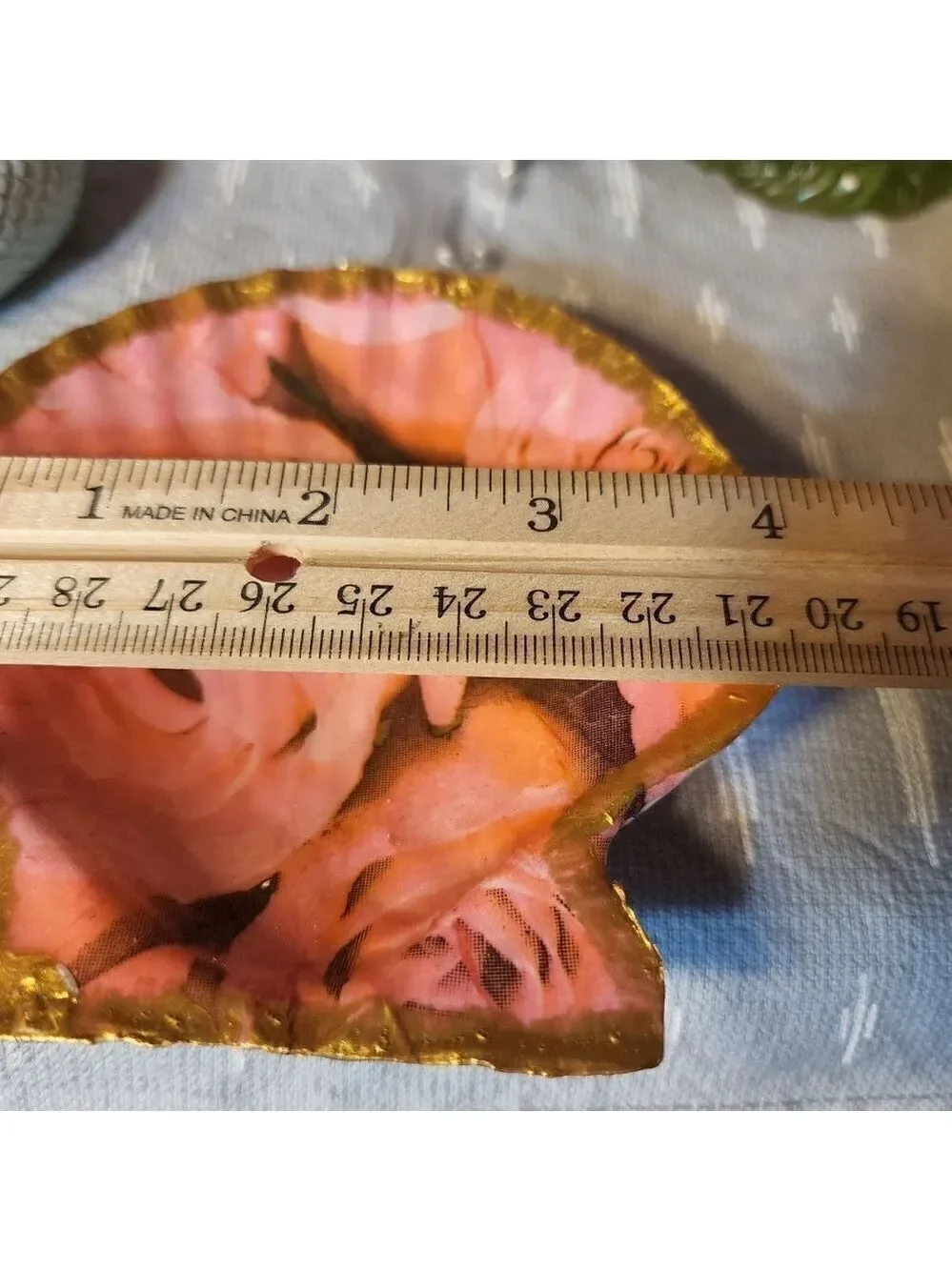 DECOUPAGE PINK ROSES ON A SCALLOPED SHELL
